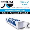 Vinyle Blanc 100µ Brillant Permanent Blockout 160 cm x 50 ml